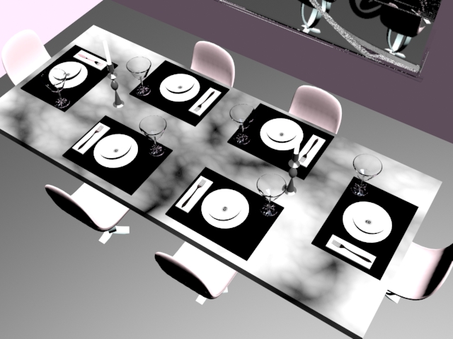 3-d modeling of dining room